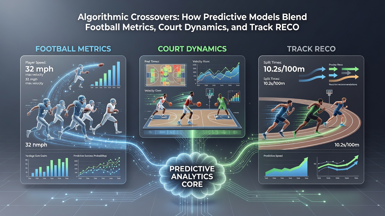 Data visualization showing cross-sport accumulator timing signals across football, tennis, and racing metrics