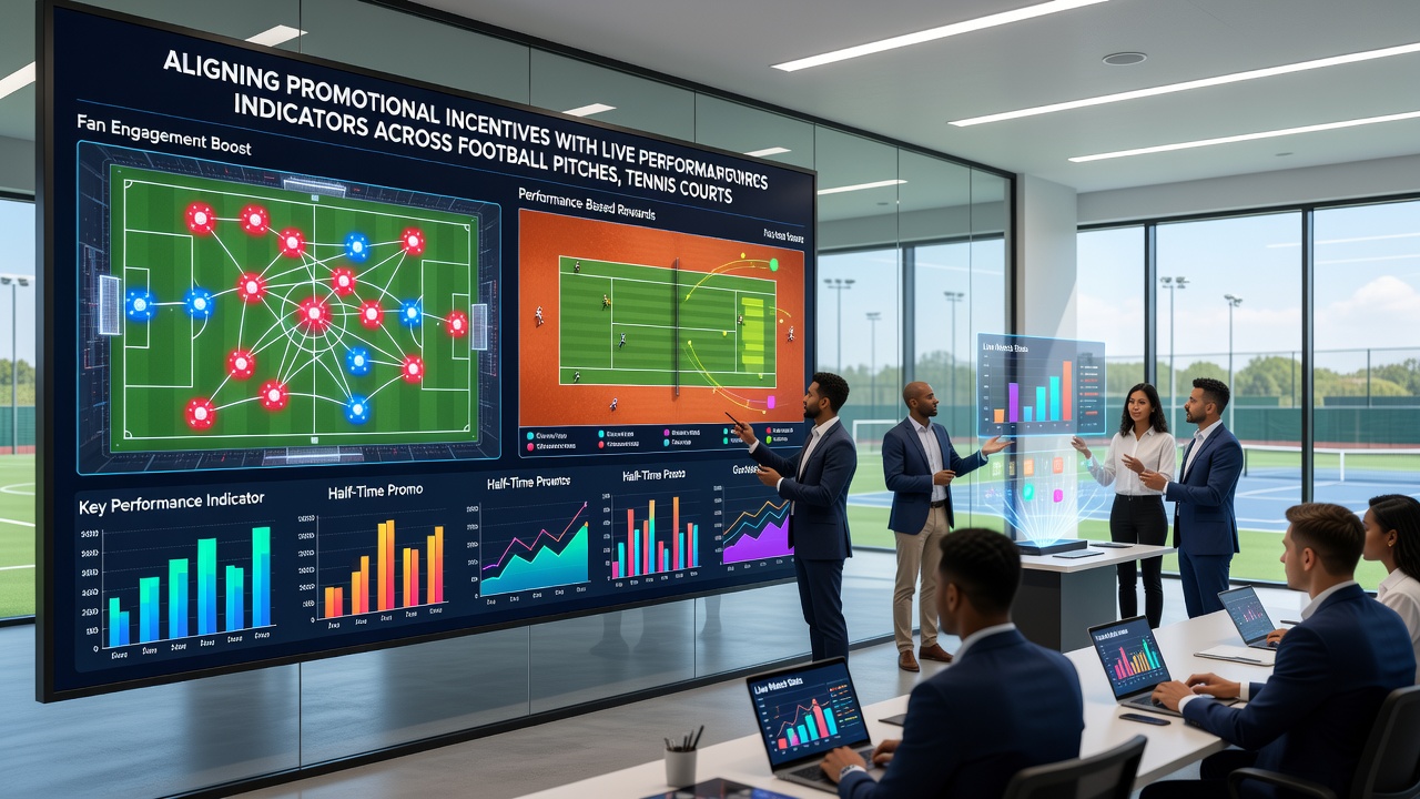 Cross-sport data synchronization showing live indicators from football, tennis, and racing integrated with promotional systems