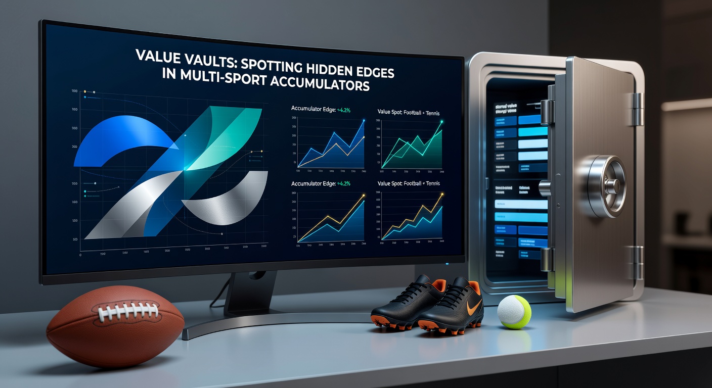 Close-up chart displaying overlapping odds lines from various sports, highlighting green zones where value edges appear in accumulator builds